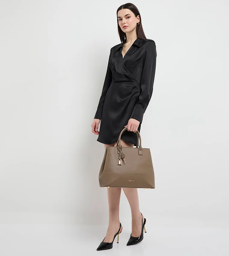 ANNE KLEIN Anne Klein Textured Zippered Satchel Bag